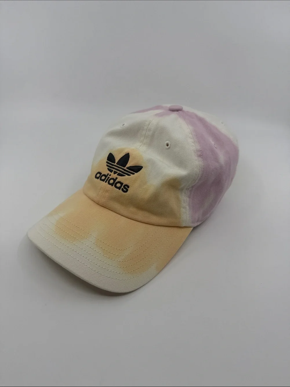 Adidas Women Pastel Tie-Dye Cap in Yellow, Pink & Cream